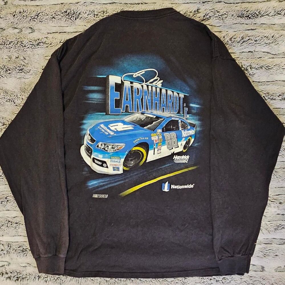 Nascar Men's Black and Grey T-shirt